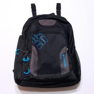 Columbia Backpack‎ Book Bag School Travel Black Turquoise Accents